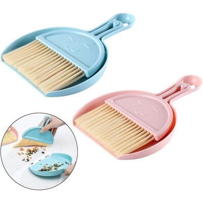 BOBYPET 2-teiliges Mini-kehrset Mit Kehrschaufel Und Bürste, Kleiner Besen Und Kehrschaufel, Tragbares Tischbürsten-set, Reinigungswerkzeuge Mit Weichen Borsten (blau + Rosa) BOBYPET 2-teiliges Mini-kehrset Mit Kehrschaufel Und Bürste, Kleiner Besen Und Kehrschaufel, Tragbares Tischbürsten-set, Reinigungswerkzeuge Mit Weichen Borsten (blau + Rosa)