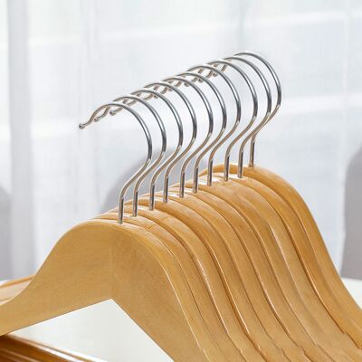 JUTE Massivholz-kleiderbügel P66, Ideal Für Bekleidungsgeschäfte Und Hotels, Großhandel, Nahtloser Holzkleiderbügel, Originaler Runder Holzhaken P66, 44,5 Cm, Menge JUTE Massivholz-kleiderbügel P66, Ideal Für Bekleidungsgeschäfte Und Hotels, Großhandel, Nahtloser Holzkleiderbügel, Originaler Runder Holzhaken P66, 44,5 Cm, Menge