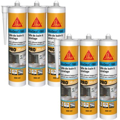 Sika Seal-180 Silikon-Dichtstoff - Weiß - 300ml Sika Seal-180 Silikon-Dichtstoff - Weiß - 300ml