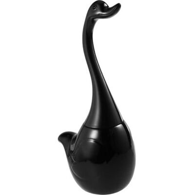 ENLENK Ensemble Aus Toilettenbürste Und Halter In Schwanenform Für Zuhause, Hotel Und Büro – Weiche Und Robuste Borsten, Schwarz ENLENK Ensemble Aus Toilettenbürste Und Halter In Schwanenform Für Zuhause, Hotel Und Büro – Weiche Und Robuste Borsten, Schwarz