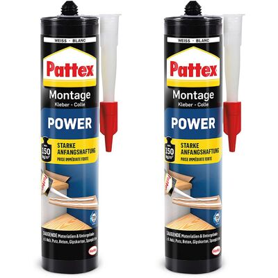 HENKEL Pattex Montagekleber Pxp37 Power 370g - Kraftkleber - 2 Stück HENKEL Pattex Montagekleber Pxp37 Power 370g - Kraftkleber - 2 Stück