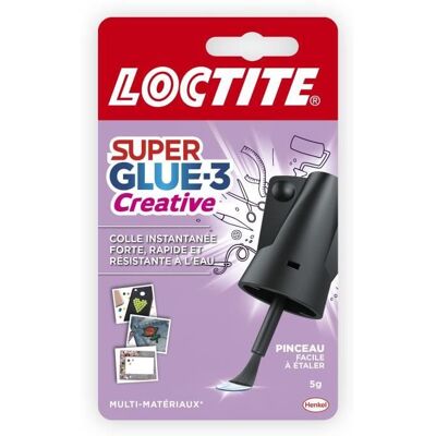 HENKEL Colles Cyanacrylate - Loctite - Superglue-3p - Kreativ Pinsel - Flasche 5g HENKEL Colles Cyanacrylate - Loctite - Superglue-3p - Kreativ Pinsel - Flasche 5g