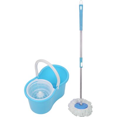 SKECTEN Bodenwischer 360° Verdrehbar Wischmop Schleuder Mikrofaser Set Für Haushalt Mop Blau SKECTEN Bodenwischer 360° Verdrehbar Wischmop Schleuder Mikrofaser Set Für Haushalt Mop Blau