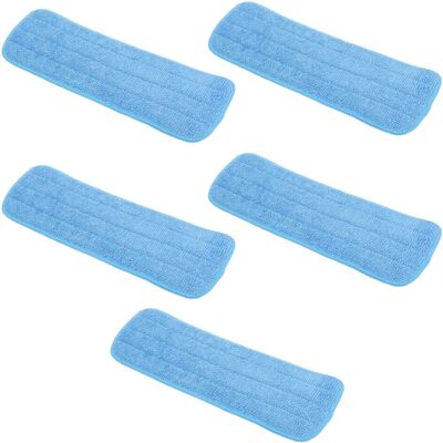 HEAT 5er-pack Mikrofaser-flachmopp-pads, Ersatz-reinigungstücher Für 14 X 41 Cm Klettmopps, Universell Einsetzbar HEAT 5er-pack Mikrofaser-flachmopp-pads, Ersatz-reinigungstücher Für 14 X 41 Cm Klettmopps, Universell Einsetzbar