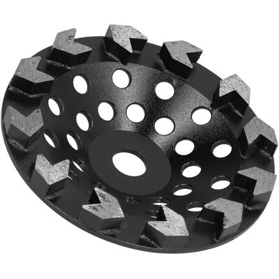 HEAT Diamantschleifscheibe, Topf, 10 Zähne, Schwarz, 180 Mm, Zum Schleifen Von Beton, Stein Und Zement HEAT Diamantschleifscheibe, Topf, 10 Zähne, Schwarz, 180 Mm, Zum Schleifen Von Beton, Stein Und Zement