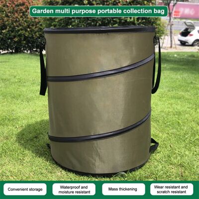 JUTE Zusammenfaltbarer Gartenabfallsack Aus Oxford-gewebe, Wiederverwendbarer Eimer Mit 2 Tragegriffen Zum Sammeln Von Laub, 37,8 L JUTE Zusammenfaltbarer Gartenabfallsack Aus Oxford-gewebe, Wiederverwendbarer Eimer Mit 2 Tragegriffen Zum Sammeln Von Laub, 37,8 L
