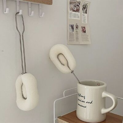 JUTE Langstielige Edelstahl-reinigungsbürste Mit Integriertem Schwamm Zum Entfernen Von Flecken Und Reinigen Von Geschirr. Austauschbare Bürstenköpfe Erhältlich. 24 Cm. JUTE Langstielige Edelstahl-reinigungsbürste Mit Integriertem Schwamm Zum Entfernen Von Flecken Und Reinigen Von Geschirr. Austauschbare Bürstenköpfe Erhältlich. 24 Cm.