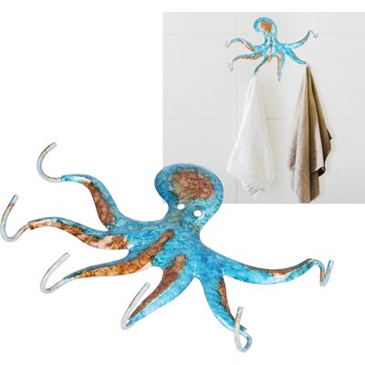 JUTE Oktopus-wandhaken, Tierförmiger Eisenkleiderbügel, Bastelhaken, Kleiderbügel, Wanddekoration JUTE Oktopus-wandhaken, Tierförmiger Eisenkleiderbügel, Bastelhaken, Kleiderbügel, Wanddekoration