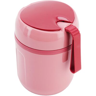 HEAT 480 Ml Doppelwandiger, Isolierter Speisebehälter Aus Edelstahl 304, Rosa, Ideal Für Büro, Schule, Reisen Und Camping. HEAT 480 Ml Doppelwandiger, Isolierter Speisebehälter Aus Edelstahl 304, Rosa, Ideal Für Büro, Schule, Reisen Und Camping.