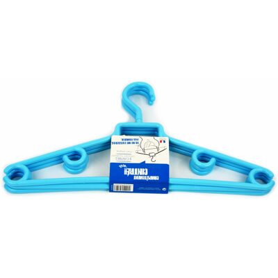 OEM Cintres Plastique Bleu Crochets Tournants Lot De 3 OEM Cintres Plastique Bleu Crochets Tournants Lot De 3