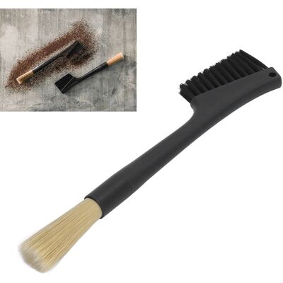 JUTE Reinigungsbürste Für Bartheken Mit Doppelkopf Und Abnehmbaren Weichen Borsten Zum Entfernen Von Reinigungspulverrückständen. JUTE Reinigungsbürste Für Bartheken Mit Doppelkopf Und Abnehmbaren Weichen Borsten Zum Entfernen Von Reinigungspulverrückständen.