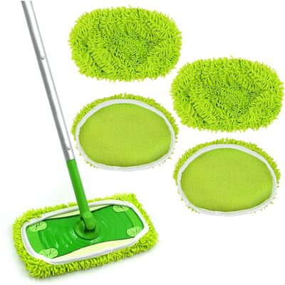 BLUEDEER 30 Stück Für Swiffer Sweeper Mop, Grüne Waschbare Mikrofaser Bodentücher, 25,4 X 11,5 Cm, Feucht- Und Trockenwischbezüge, Wiederverwendbar, Ideal Für Hartböden Und Holzböden BLUEDEER 30 Stück Für Swiffer Sweeper Mop, Grüne Waschbare Mikrofaser Bodentücher, 25,4 X 11,5 Cm, Feucht- Und Trockenwischbezüge, Wiederverwendbar, Ideal Für Hartböden Und Holzböden