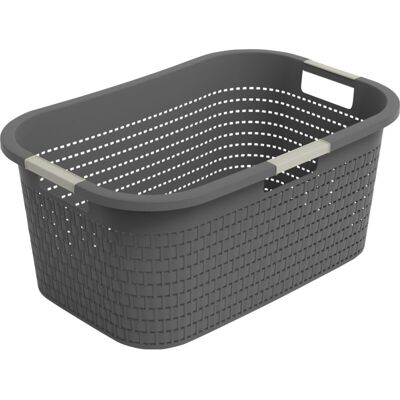 Wäschekorb Country, 40 L Anthrazit Wäschekörbe - Rotho Wäschekorb Country, 40 L Anthrazit Wäschekörbe - Rotho