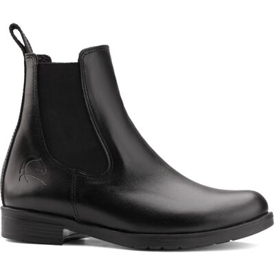 OEM Rusttler Damen-reitstiefel Aus Leder Mit Seitlichen Gummizügen, Schwarz, Größe 39 OEM Rusttler Damen-reitstiefel Aus Leder Mit Seitlichen Gummizügen, Schwarz, Größe 39