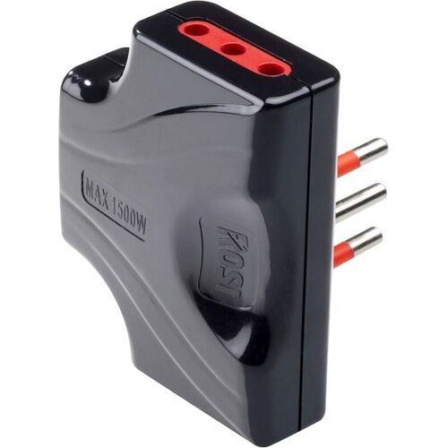 Rosi - Extraflacher Dreifachadapter 10A Stecker 3 10A Steckdosen Emilia RS78131 Serie