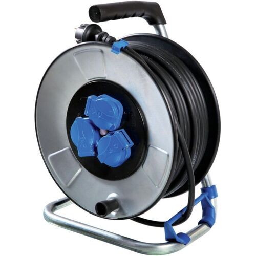 as - Schwabe As-schwabe - Metallkabeltrommel mit Schutzisolierung 33m H07RN-F 3G2,5 IP44