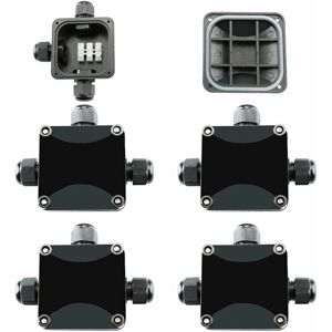 Mumu - 4er-pack Wasserdichte Elektrische Anschlussdose Für Den Außenbereich, Wasserdichter Ip66-stecker, 3-wege-stecker, Elektrisches Gehäuse Für Den Außenbereich, Ø 5,5 Mm Bis 10,2 Mm. 3 Pg9-kabel, Aus Schw Mumu - 4er-pack Wasserdichte Elektrische Anschlussdose Für Den Außenbereich, Wasserdichter Ip66-stecker, 3-wege-stecker, Elektrisches Gehäuse Für Den Außenbereich, Ø 5,5 Mm Bis 10,2 Mm. 3 Pg9-kabel, Aus Schw