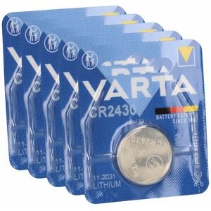 Varta - 5x Cr2430 Lithium-knopfzelle 3v 290mah (5x 1er Blister) Varta - 5x Cr2430 Lithium-knopfzelle 3v 290mah (5x 1er Blister)