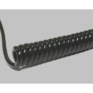 BKL Electronic Spiralkabel - 1200/4800mm - 4x0.25mm² - Schwarz - Spiralkabel BKL Electronic Spiralkabel - 1200/4800mm - 4x0.25mm² - Schwarz - Spiralkabel