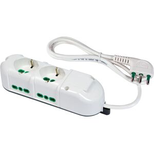 Fanton Triax Steckdosenleiste 2 Schuko-bypass-steckdosen + 4 Seitliche Italienische Bypass-steckdosen, 1,5 M Kabel. Großer Stecker 42110 Fanton Triax Steckdosenleiste 2 Schuko-bypass-steckdosen + 4 Seitliche Italienische Bypass-steckdosen, 1,5 M Kabel. Großer Stecker 42110