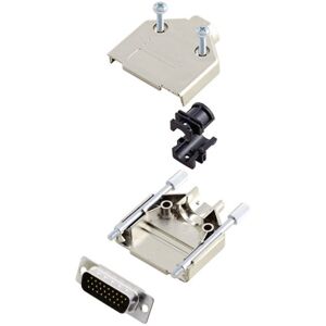 Amphenol L17DTPK-M-09+L717HDE15P - D-Sub Stecker-Set - Silber Amphenol L17DTPK-M-09+L717HDE15P - D-Sub Stecker-Set - Silber