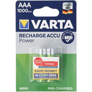 Varta - Ersatzteil - Satz mit 2 wiederaufladbaren nimh aaa LR03 Batterien - 1000mAh - - Varta - Ersatzteil - Satz mit 2 wiederaufladbaren nimh aaa LR03 Batterien - 1000mAh - -