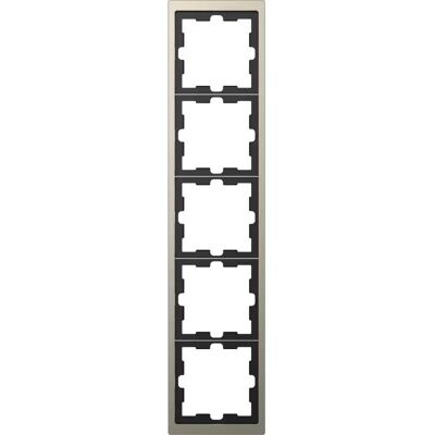Merten MEG4050-6550 Wandplatte - 5 Fach - Nickelmetall - Schalterabdeckung Merten MEG4050-6550 Wandplatte - 5 Fach - Nickelmetall - Schalterabdeckung
