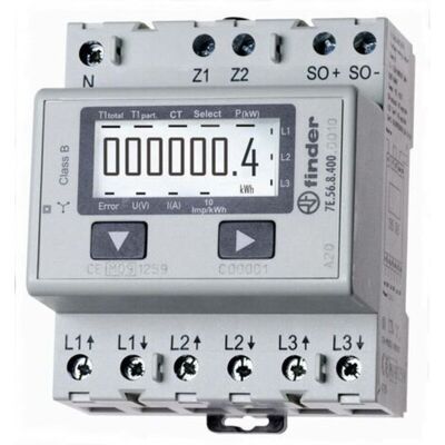 Finder 7E.56.8.400.0010 Digitaler Drehstromzähler - MID-zertifiziert Finder 7E.56.8.400.0010 Digitaler Drehstromzähler - MID-zertifiziert