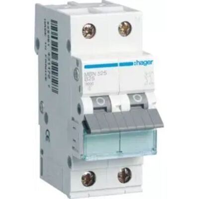 Hager MBN525 Kompakt-Leitungsschutzschalter - 1P+N, 25A, 6kA Hager MBN525 Kompakt-Leitungsschutzschalter - 1P+N, 25A, 6kA