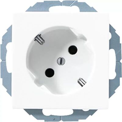 Jung Alpine White 45° Schuko Steckdose - Elektrozubehör Jung Alpine White 45° Schuko Steckdose - Elektrozubehör