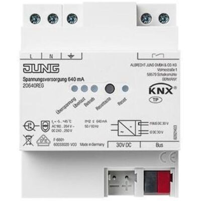Jung 20640 REG Netzteil - KNX 640mA, 4 TE Jung 20640 REG Netzteil - KNX 640mA, 4 TE