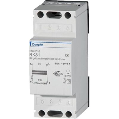 Doepke RK 81 - Klingeltransformator - 8 V 1 A Doepke RK 81 - Klingeltransformator - 8 V 1 A