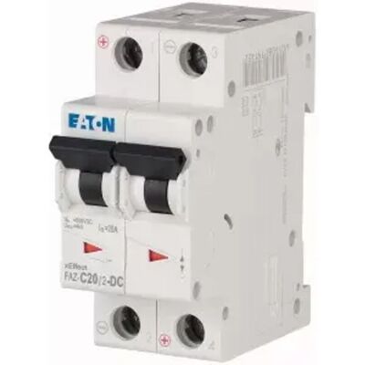Eaton - MOE FAZ-C20/2-DC - DC - 20A - Leitungsschutzschalter Eaton - MOE FAZ-C20/2-DC - DC - 20A - Leitungsschutzschalter