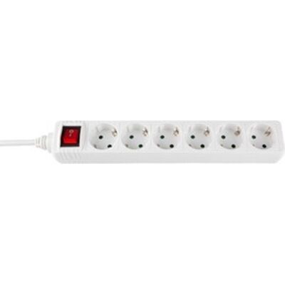 Silver Electronics 9636 Verlängerung - 6 Steckdosen, 1,5 m, Weiß Silver Electronics 9636 Verlängerung - 6 Steckdosen, 1,5 m, Weiß
