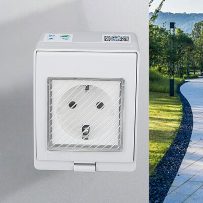 JUTE Intelligente Wlan-steckdose, Ip55-wasserdicht, Spritzwassergeschützte Steckdosenleiste Für Badezimmer, Wasserdichte Smarte Außensteckdose Mit Fernbedienung, 100–240 V Sn55-sr JUTE Intelligente Wlan-steckdose, Ip55-wasserdicht, Spritzwassergeschützte Steckdosenleiste Für Badezimmer, Wasserdichte Smarte Außensteckdose Mit Fernbedienung, 100–240 V Sn55-sr
