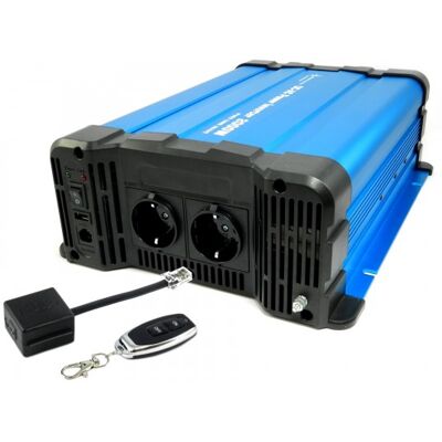 SOLARTRONICS Spannungswandler Fs2000dr 24v 2000 Watt Reiner Sinus Blau Inverter Fernbedienung Optional Mit Funkfernbedienung Crw88 SOLARTRONICS Spannungswandler Fs2000dr 24v 2000 Watt Reiner Sinus Blau Inverter Fernbedienung Optional Mit Funkfernbedienung Crw88