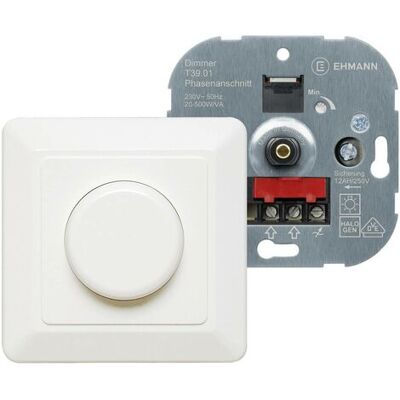 Ehmann 3960c0120 Weiß Dimmer für Glüh- und Halogenlampen - Lichtschalter Ehmann 3960c0120 Weiß Dimmer für Glüh- und Halogenlampen - Lichtschalter