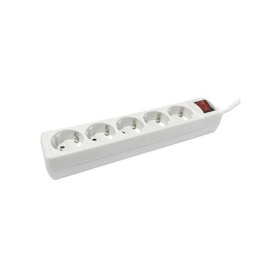 ELECTRO DH Mehrfachsockel 5 Steckdosen Schalter Kabel 3m Weiß 36.227/3 ELECTRO DH Mehrfachsockel 5 Steckdosen Schalter Kabel 3m Weiß 36.227/3