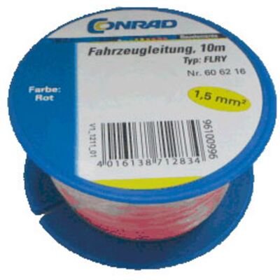 Conrad Components Roter 1,5 mm² Automobilkabel - 10m Conrad Components Roter 1,5 mm² Automobilkabel - 10m