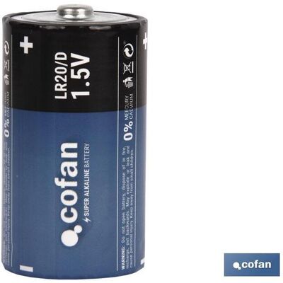 COFAN Blister Mit 2 Lr20/d-alkalibatterien COFAN Blister Mit 2 Lr20/d-alkalibatterien