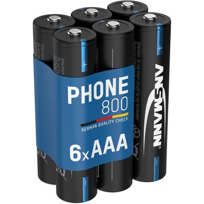 Ansmann HR03 Wiederaufladbare AAA-Batterien - 800mAh, NiMH Ansmann HR03 Wiederaufladbare AAA-Batterien - 800mAh, NiMH