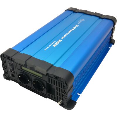SOLARTRONICS Spannungswandler Fs3000d 48v 230v 3000 Watt Reiner Sinus Blau Mit Display SOLARTRONICS Spannungswandler Fs3000d 48v 230v 3000 Watt Reiner Sinus Blau Mit Display