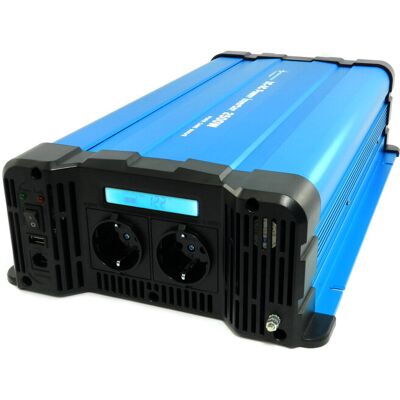 SOLARTRONICS Spannungswandler Fs2500d 12v 2500 Watt Reiner Sinus Blau M. Display Ohne Fernbedienung SOLARTRONICS Spannungswandler Fs2500d 12v 2500 Watt Reiner Sinus Blau M. Display Ohne Fernbedienung