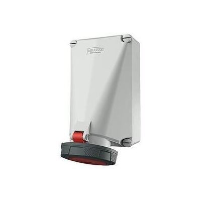 Mennekes 125A IP67 Wanddose - 5-polig, 400V, 6h Timer - Kunststoff Mennekes 125A IP67 Wanddose - 5-polig, 400V, 6h Timer - Kunststoff