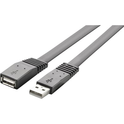 Renkforce USB 2.0 Flaches Verlängerungskabel 2m - Flexibel, Langlebig, RoHS Renkforce USB 2.0 Flaches Verlängerungskabel 2m - Flexibel, Langlebig, RoHS