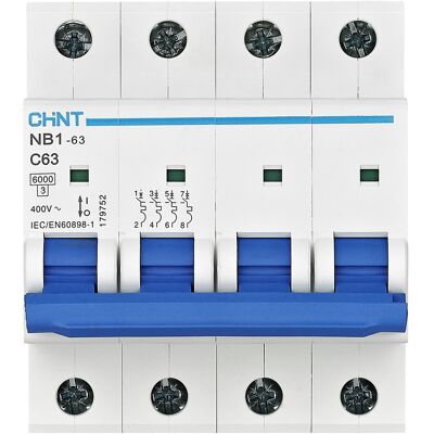 Chint 4P 25A Leitungsschutzschalter - Typ C 6kA Schutz Chint 4P 25A Leitungsschutzschalter - Typ C 6kA Schutz