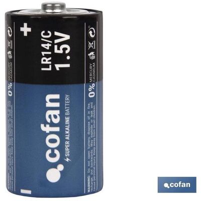 COFAN Blister Mit 2 Lr14/c-alkalibatterien COFAN Blister Mit 2 Lr14/c-alkalibatterien
