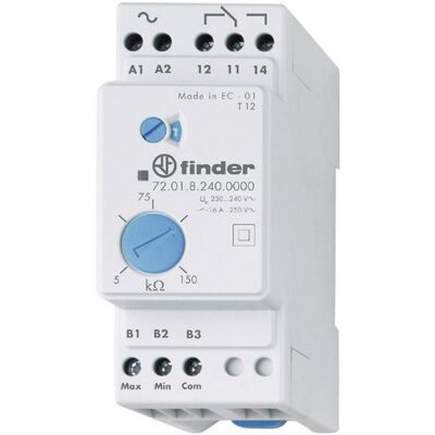 Finder Niveau-Überwachungsrelais - 72.01.8.240.0000 - Leitfähige Flüssigkeiten - DIN-Schiene Finder Niveau-Überwachungsrelais - 72.01.8.240.0000 - Leitfähige Flüssigkeiten - DIN-Schiene