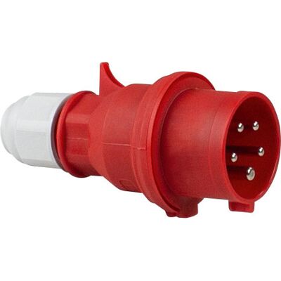 Schwabe As-Schwabe 61422 Mennekes CEE 400V/32A Rot - Elektrischer Stecker Schwabe As-Schwabe 61422 Mennekes CEE 400V/32A Rot - Elektrischer Stecker