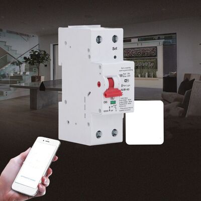 JUTE Multifunktionaler 2-poliger 63-a-kombinationsschalter Mit Wlan-zähler, Zeitschaltuhr, Drahtlos Gesteuertem Leitungsschutzschalter, 220 V/230 V Wechselstrom JUTE Multifunktionaler 2-poliger 63-a-kombinationsschalter Mit Wlan-zähler, Zeitschaltuhr, Drahtlos Gesteuertem Leitungsschutzschalter, 220 V/230 V Wechselstrom